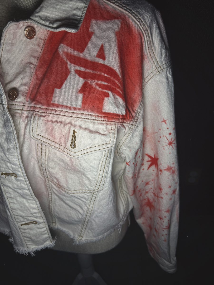 White Eagles jacket collar and cuff detail